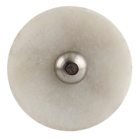 White Stone Tulip Cabinet Knobs